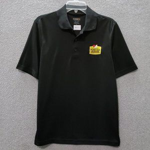 Foster Farms‎ Men Polo Small Black Logo Embroidered Shirt Short Sleeve Collar